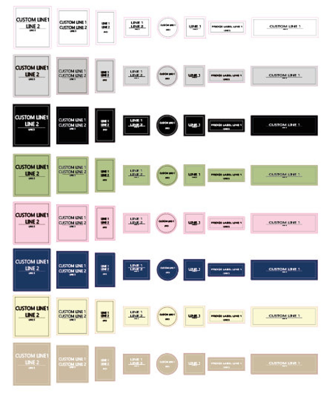 CUSTOM Size ANY COLOUR Minimal Waterproof Labels Kitchen Pantry ...