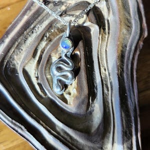 Sterling Silver Snake Whelo Opal Pendant