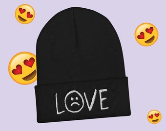 Lil Emo Peep Love Tattoo Cuffed Beanie