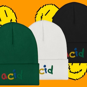 MDMA EDM Festival Party Cuffed Beanie