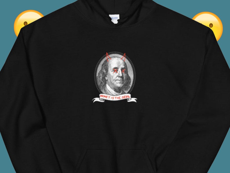 Suicide -Money is the Devil - Ben franklin Hip Hop Rap Hoodie 