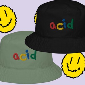 Acid Festival Organic bucket hat - EDM music party wear