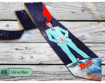 David Bowie - Life on Mars, Men's necktie. Free Shipping