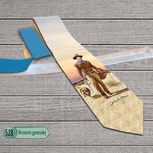 Western Legend Tie – Cowboy Sunset Design Inspired by Classic Cinema – Cowboy Style