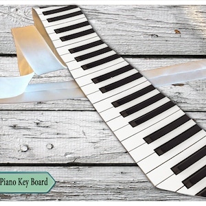 Piano Key Board Designs Necktie, Men&#39;s Musical Necktie.