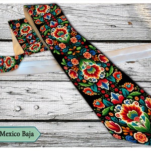 Mexico Baja, Mexican art design tie, A man&#39;s tie . Free Shipping