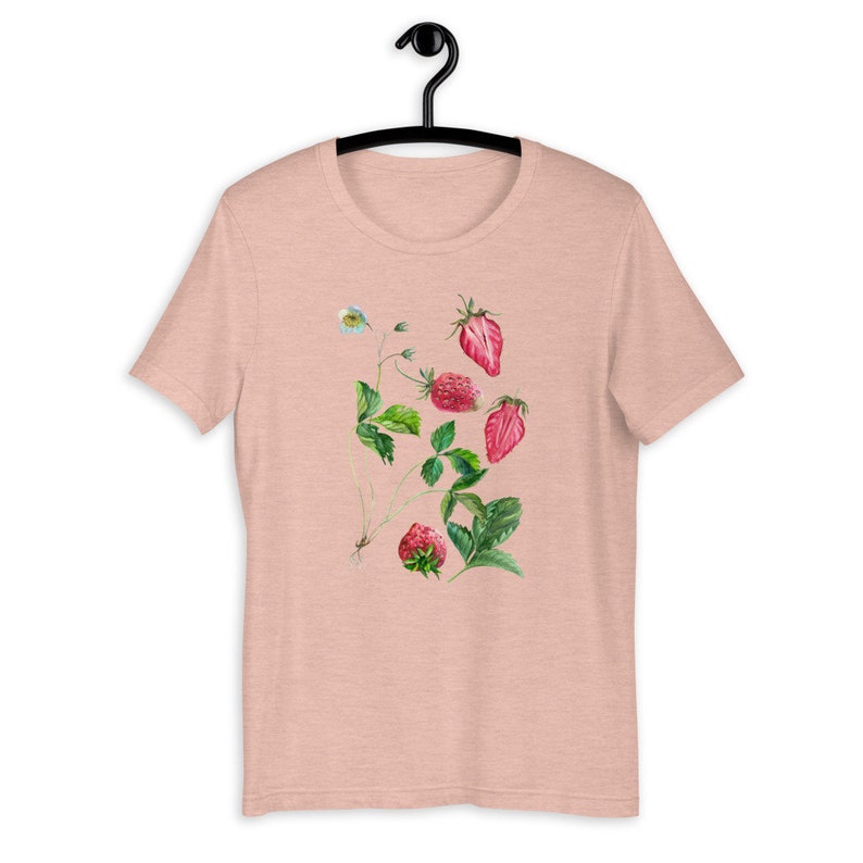 Botanical Shirt Vegan Strawberry Shirt Plant Shirt Women - Etsy