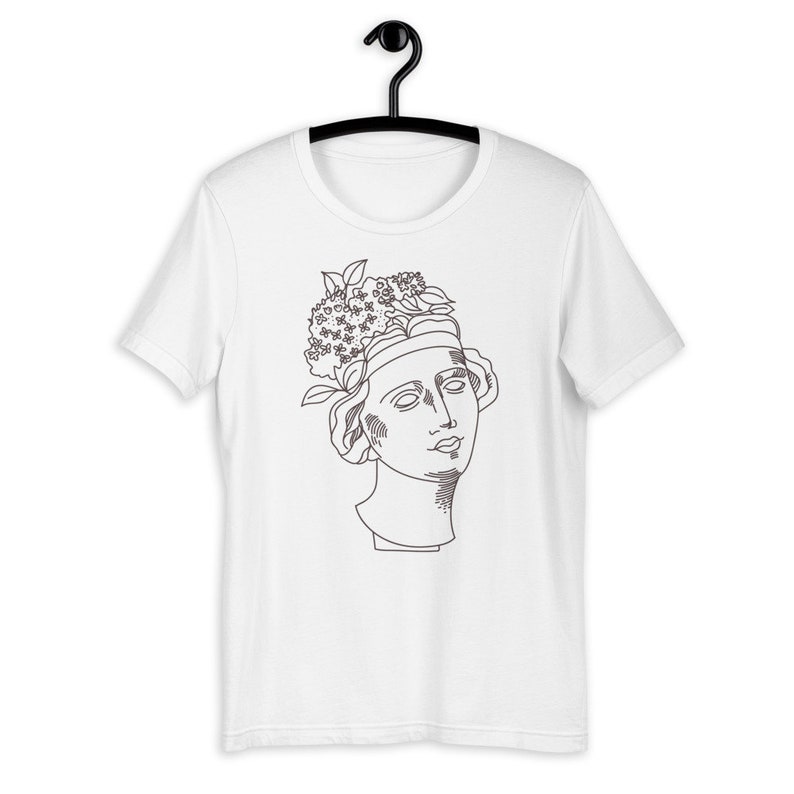 Aesthetic Clothing Gardening TShirt Graphic Shirt Line Art Shirt Botanical Shirt Face Shirt Gift for Women Graphic T-Shirt
