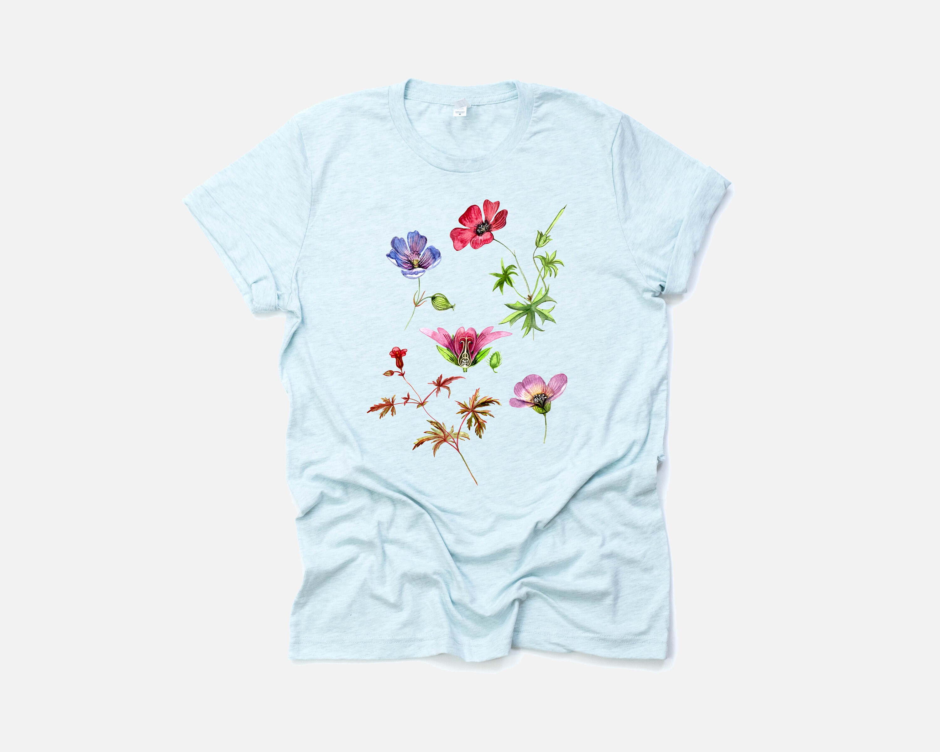 Botanical Shirt Flower Shirt Plant Tshirt Flower Tee - Etsy