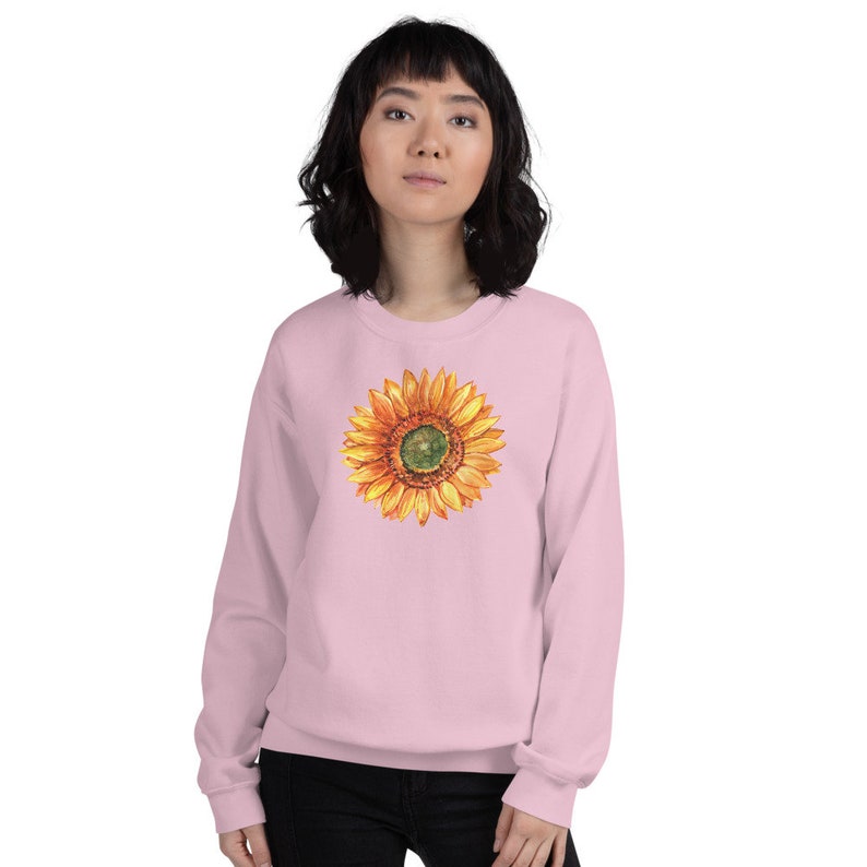 Sunflower Sweatshirt Botanical Sweatshirt Flower Sweater | Etsy