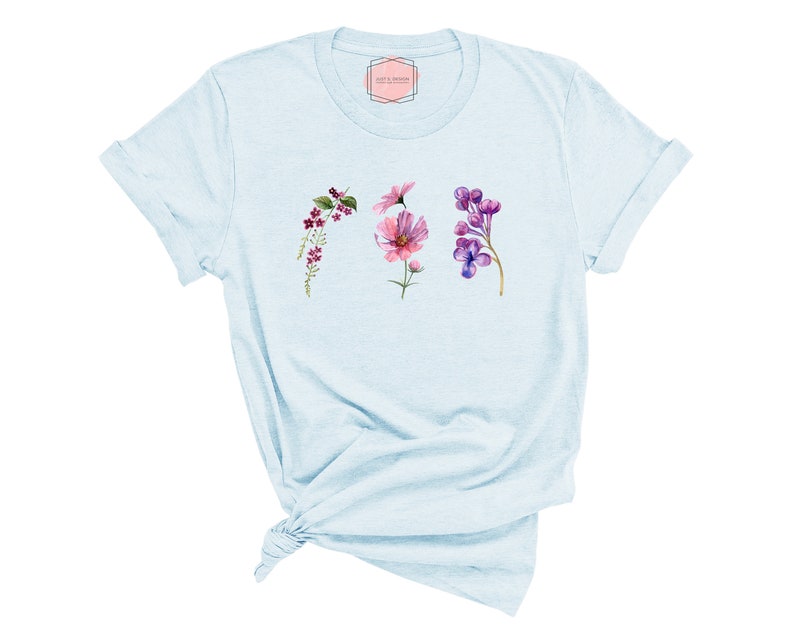 Flower Shirt Botanical Shirt Plant Shirt Flowers Shirt Etsy