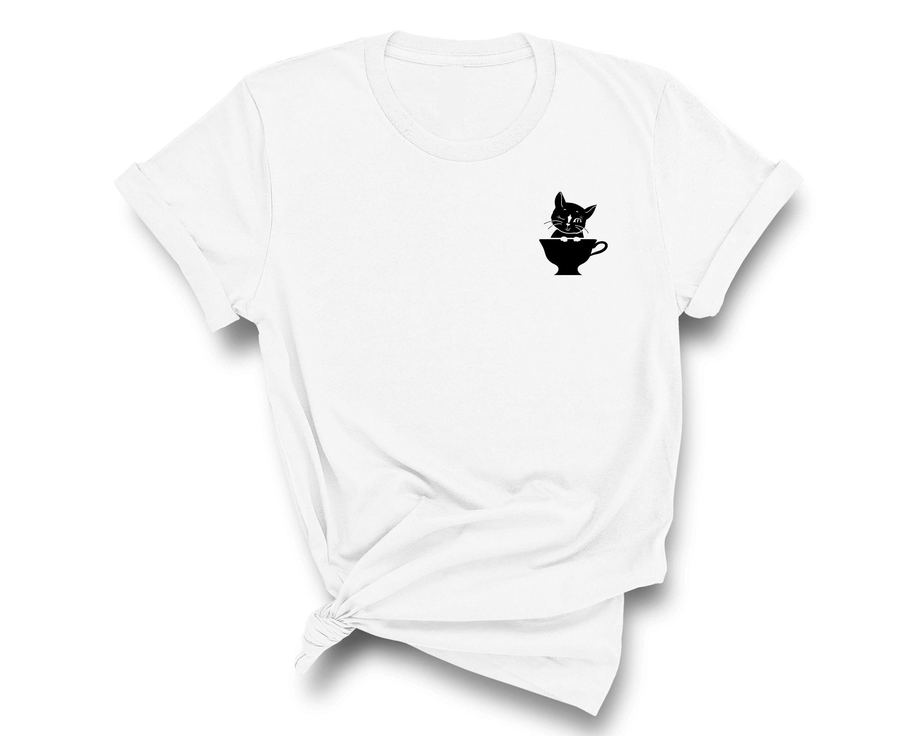 Embroidered Shirt Cat Shirt Embroidered Cat Shirt Aesthetic Etsy