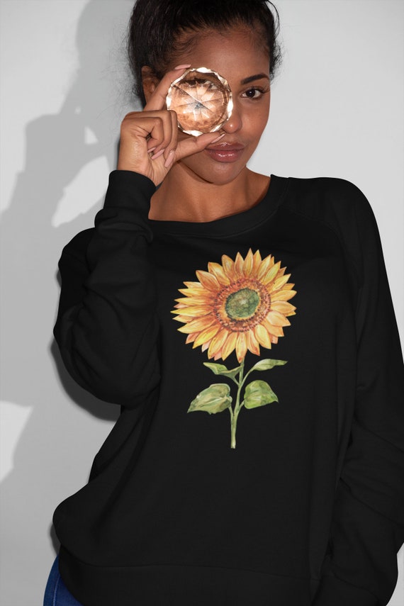 Sunflower Sweatshirt Botanical Sweatshirt Flower Sweater - Etsy