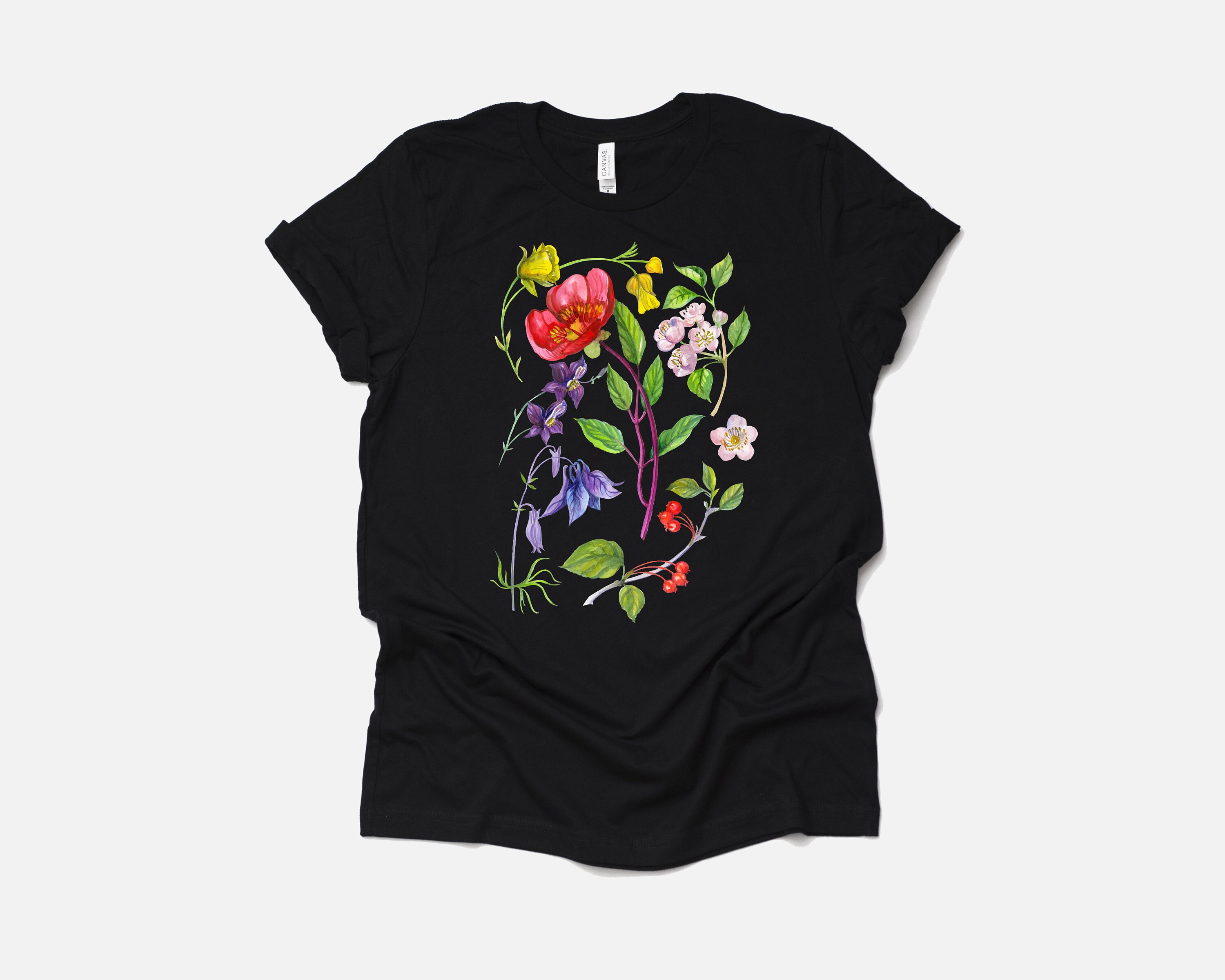 Botanical Shirt Flower Shirt Plant Shirt Women Shirt Etsy