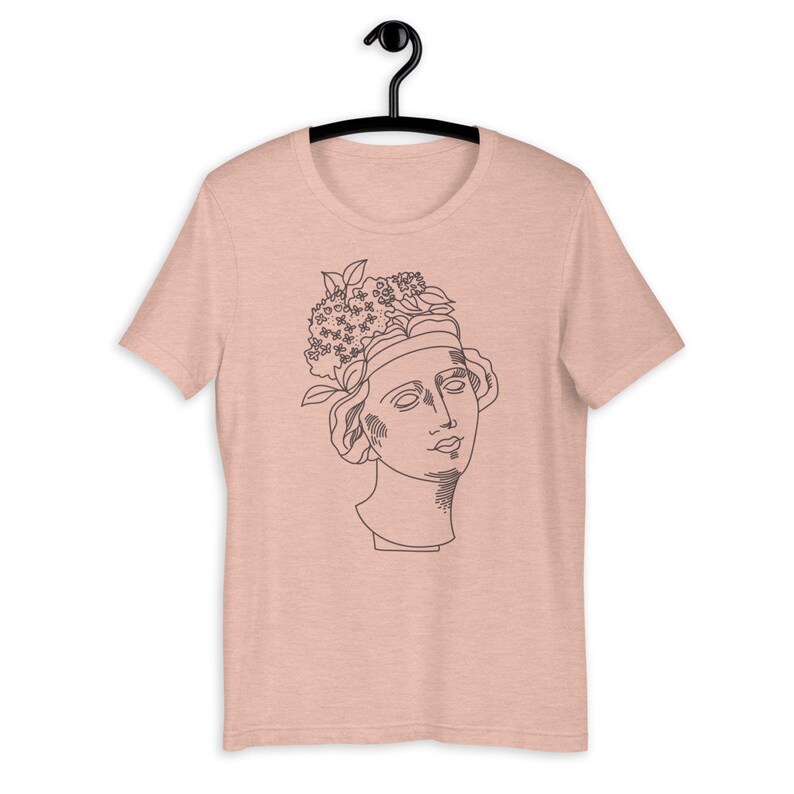 Aesthetic Clothing Gardening TShirt Graphic Shirt Line Art Shirt Botanical Shirt Face Shirt Gift for Women Graphic T-Shirt