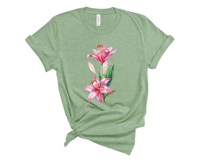 Lilies Shirt Botanical Shirt Flower Shirt Flower T Shirt Etsy