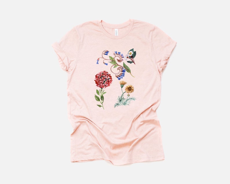 Flower Shirt Botanical Shirt Women Tee Gardening Tshirt - Etsy