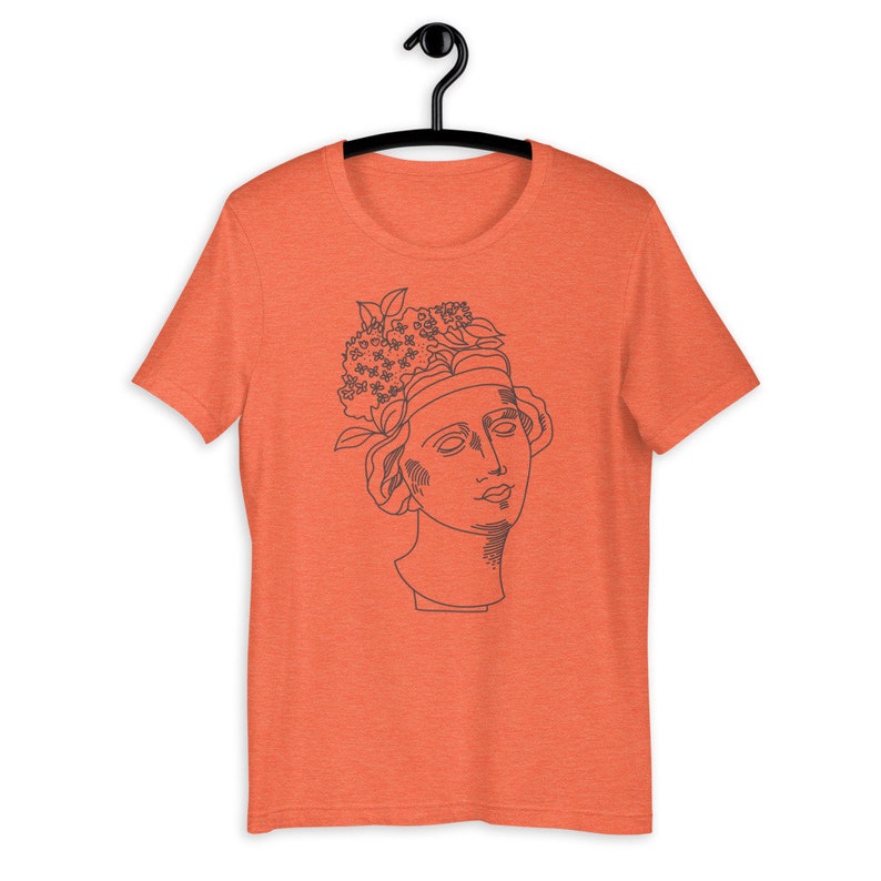 Aesthetic Clothing Gardening TShirt Graphic Shirt Line Art Shirt Botanical Shirt Face Shirt Gift for Women Graphic T-Shirt