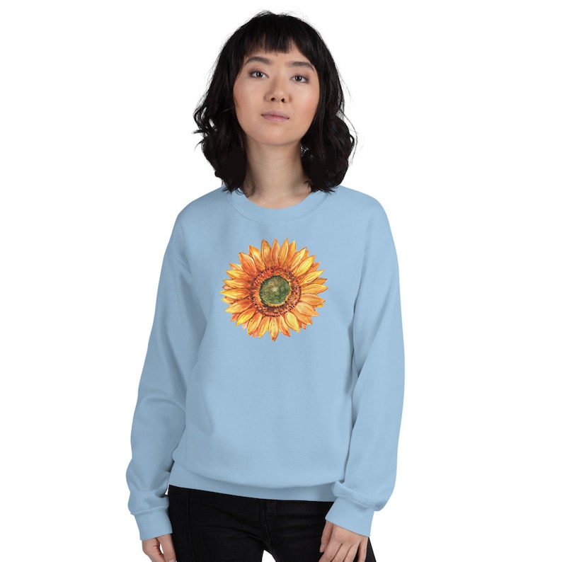 Sunflower Sweatshirt Botanical Sweatshirt Flower Sweater | Etsy