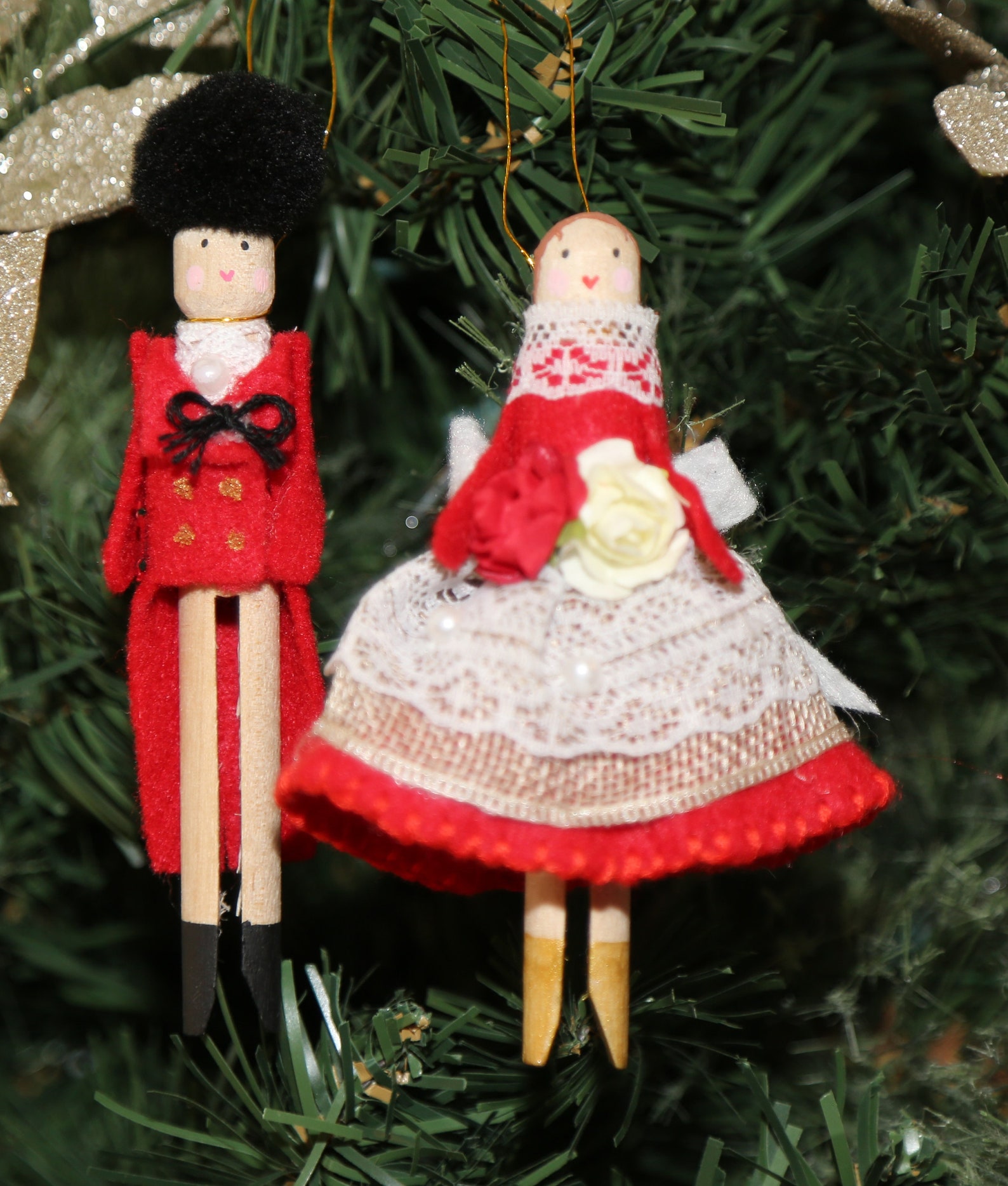 Christmas Doll Ornament,handmade Christmas Doll,holiday Ornament