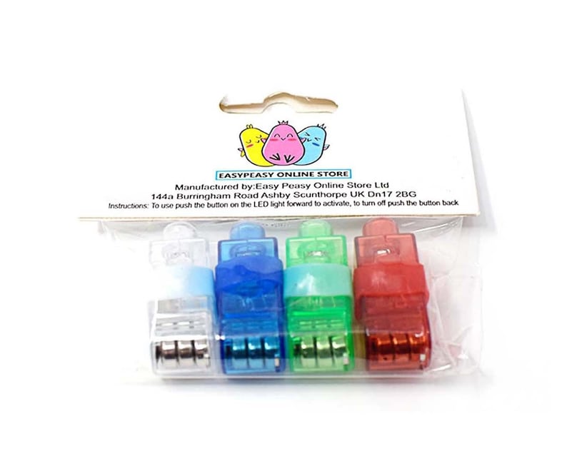 Pack of 80 Pcs LED Finger Lights Light Up Flashlight Party Favours Supplies or For use As Free Motion Quilting Sewing Cleaning Finding Items