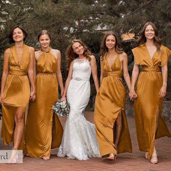 Mustard Yellow Bridesmaid Dress - Etsy