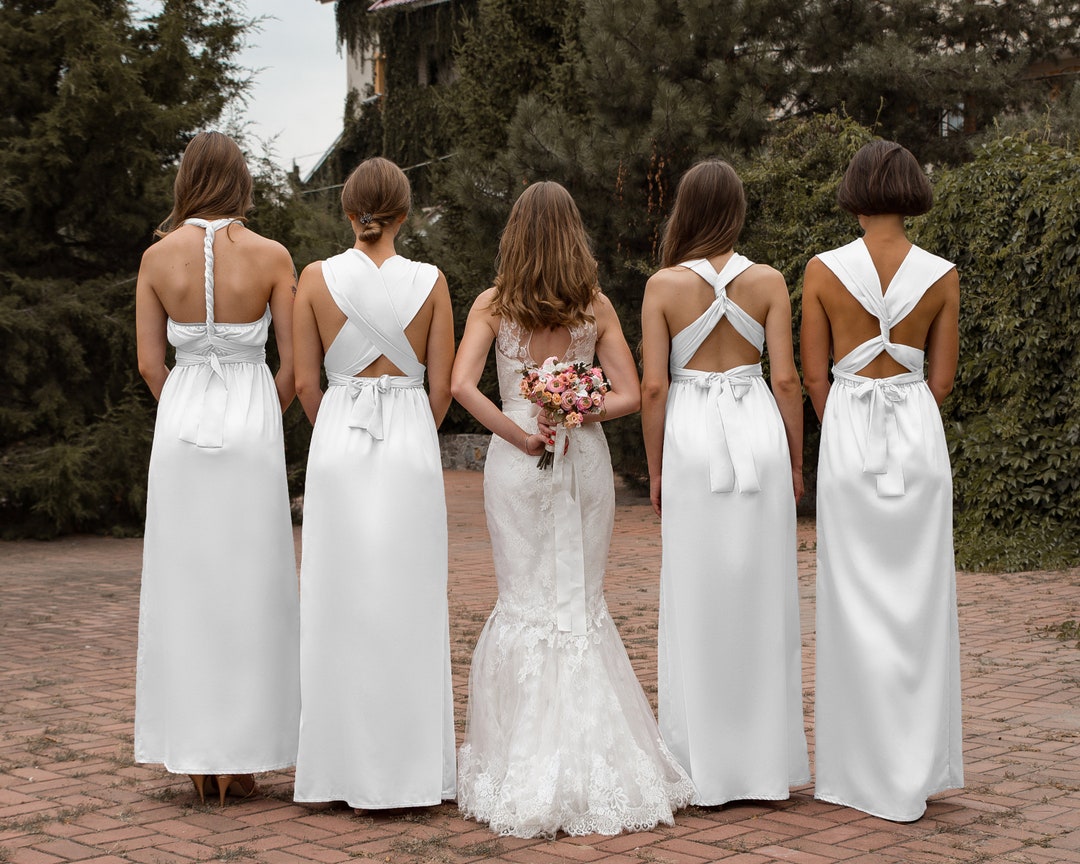 Silk White Bridal Dress Long Multiway Bridesmaid Dress Transformer Convertible Dress Womens Plus Size Ladies Infinity Dress Satin Wrap - Etsy Silk White Bridal Dress Long Multiway Bridesmaid Dress Transformer Convertible Dress Womens Plus Size Ladies Infinity Dress Satin Wrap - Etsy