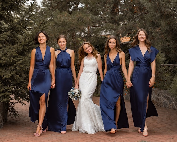 satin bridesmaid dress