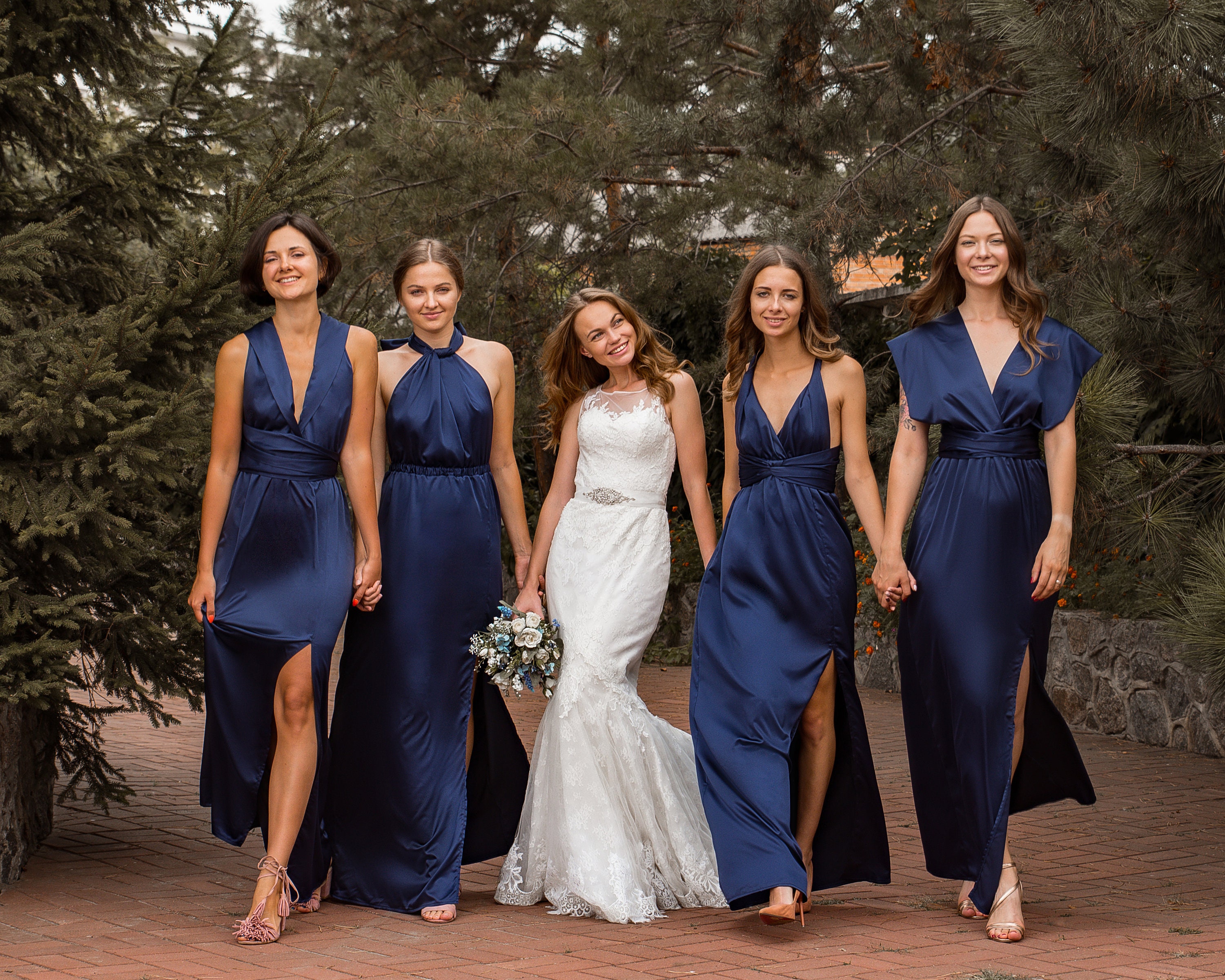 Dark Blue Bridesmaid Dresses