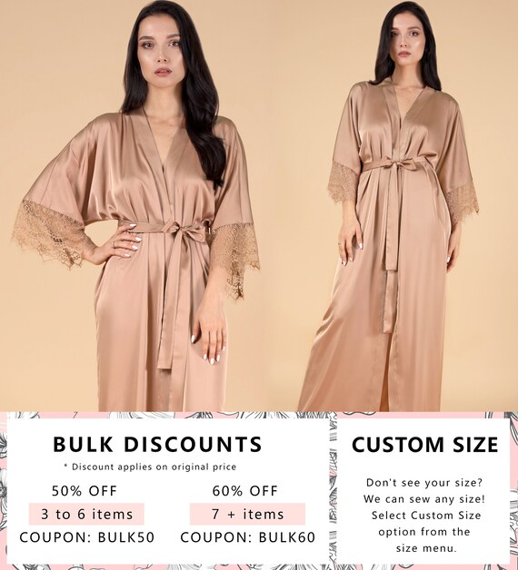 plus size satin dressing gown uk
