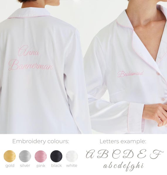Burnt Orange Pyjamas, Silk Pajamas, Personalised Silk Pajama