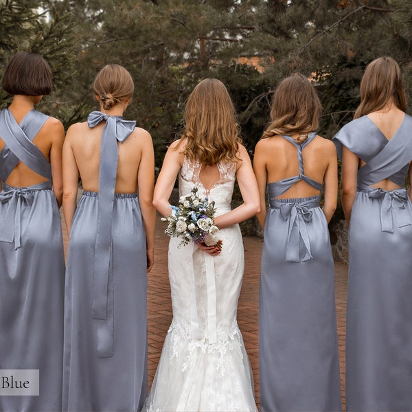 Dusty Blue Bridesmaid Dress - Etsy