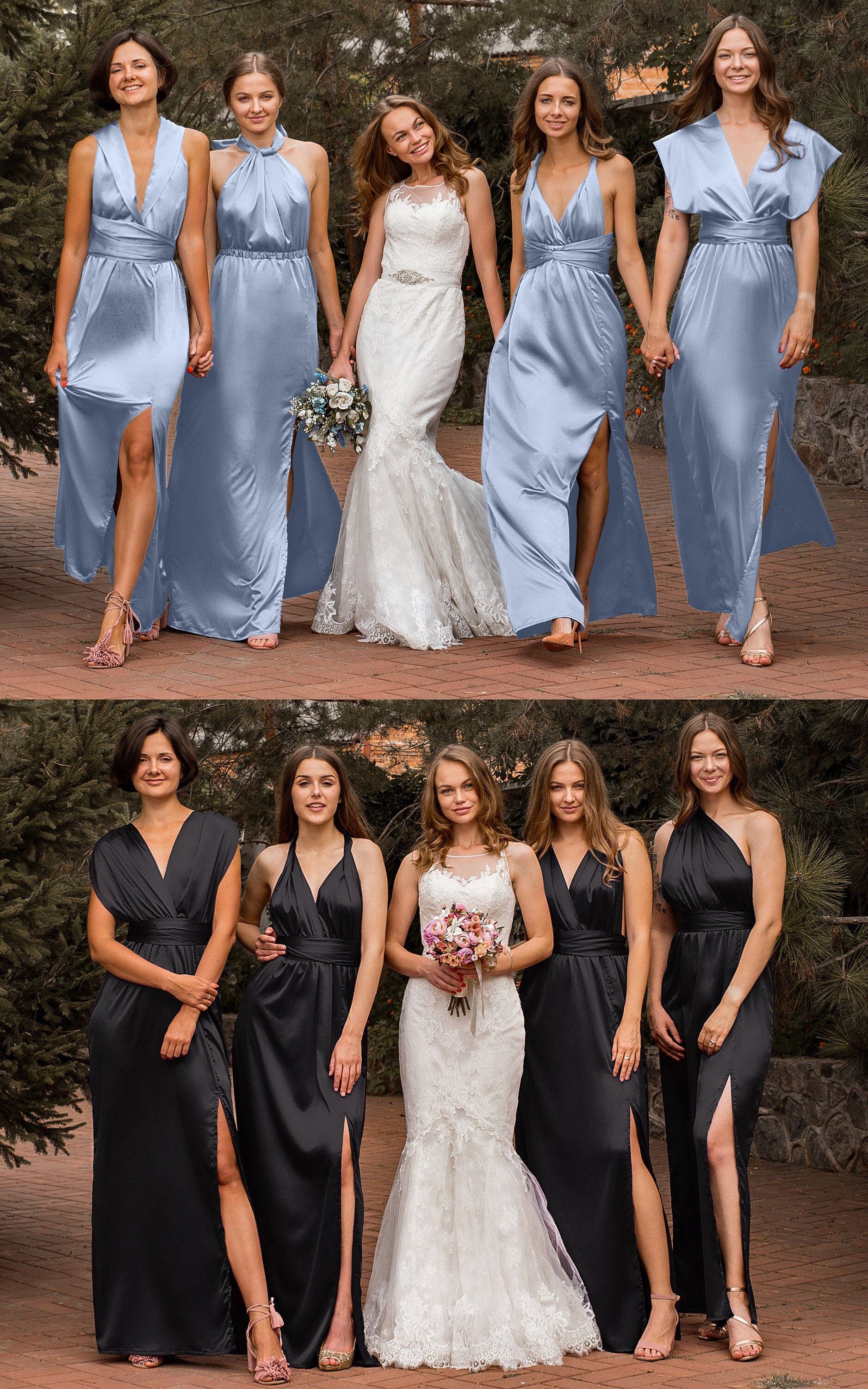 universal bridesmaid dress Multiway Dress, Satin Bridesmaid Dress, Silk Bridesmaid Dresses, Infinity Dress Long Convertible Dress Bridesmaid Dress Formal Evening Dress
