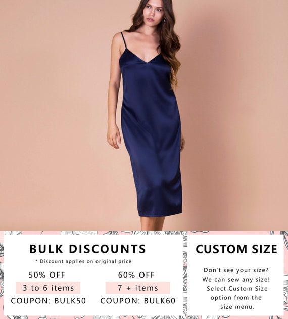 navy satin nightdress