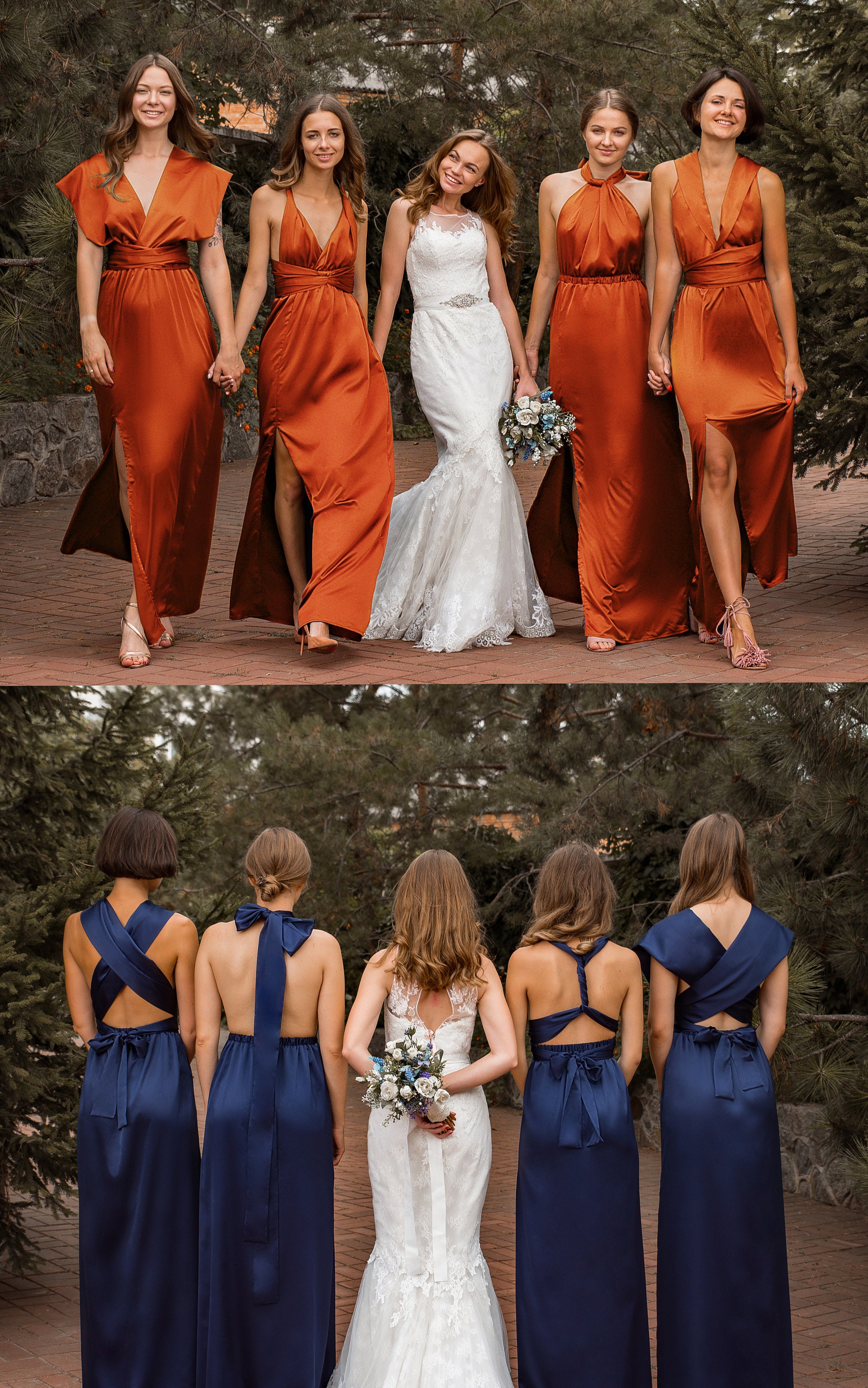 navy blue and orange bridesmaid dresses Sherri Hill 57952 Dress | Sherri Hill Dresses