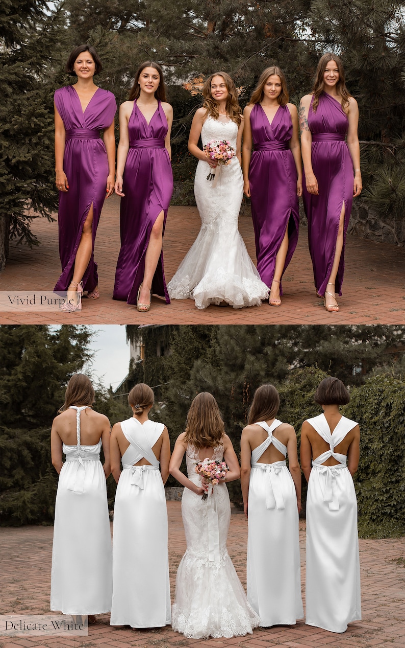 Multiway Bridesmaid Dress  Blush Pink Dress  Long Infinity image 4