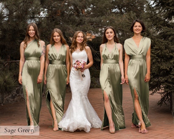 Fabric Swatches - Satin Bridesmaid Dress Silk Infinity Dress Fabric Sample  - Burnt Orange, Green, Olive Green, Gold, Copper, Nude & More - Etsy