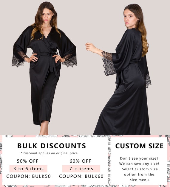 plus size satin robe uk