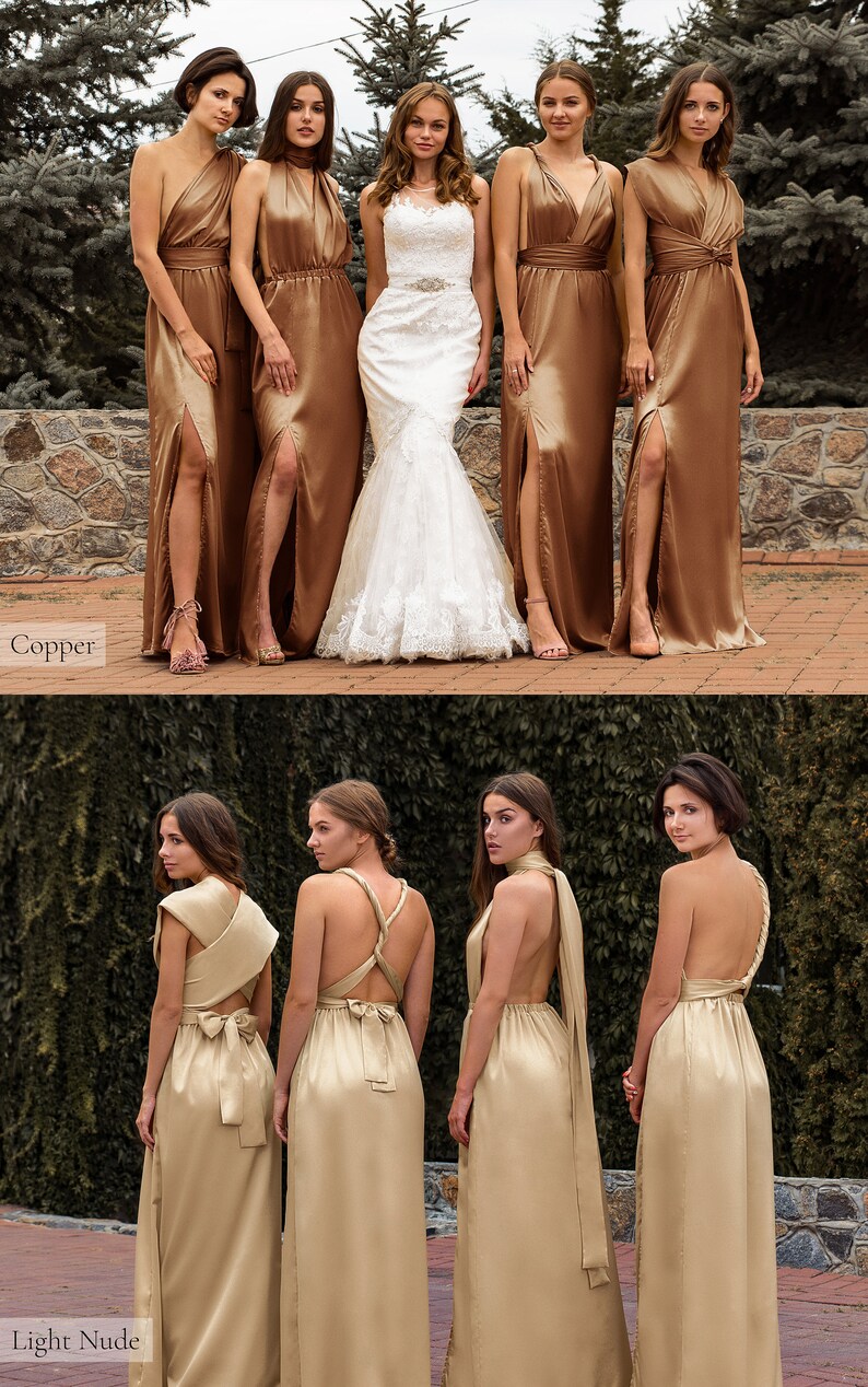 Multiway Bridesmaid Dress  Blush Pink Dress  Long Infinity image 6