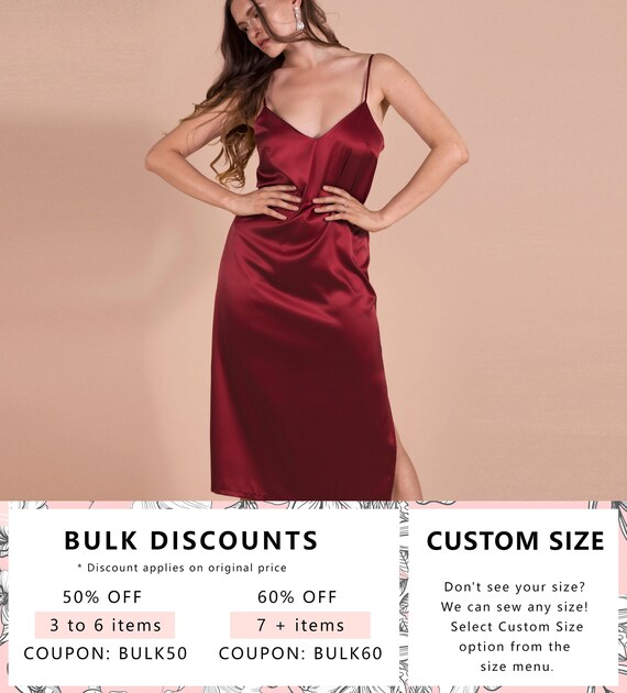 burgundy night dress