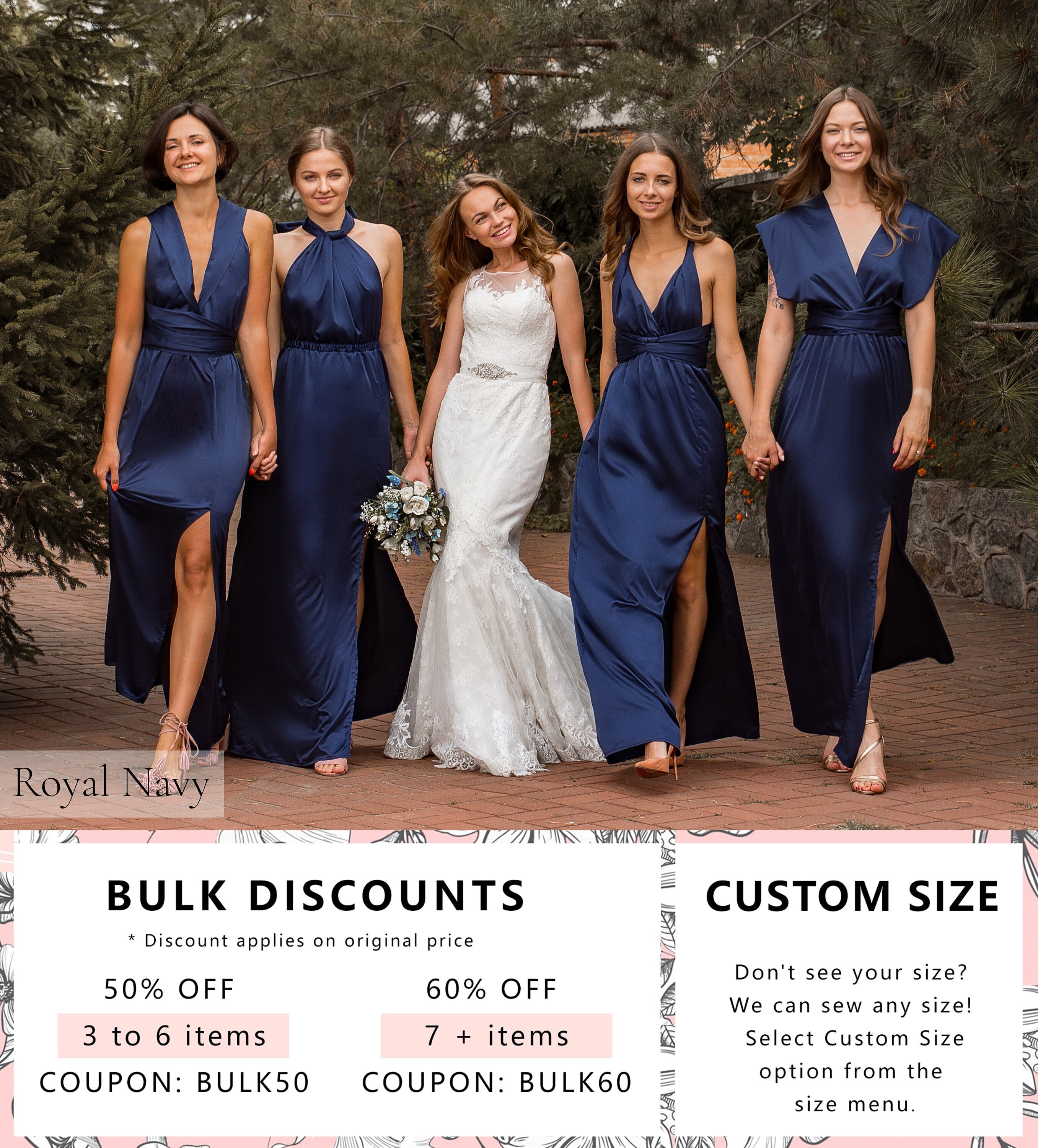 maid of honor navy blue dress