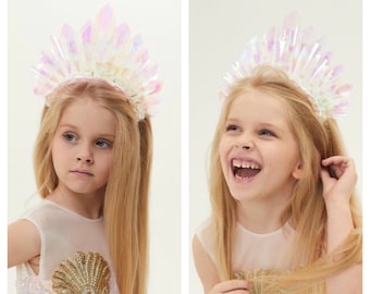 Geburtstag Meerjungfrau Krone Prinzessin Tiara Meerjungfrau Stirnband Meerjungfrau Party Hut Muschelkrone