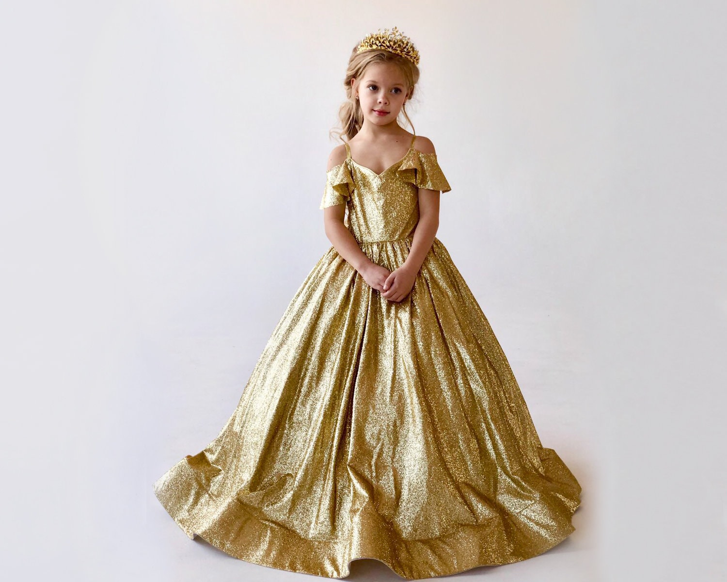 girls gold sequin dress Gisele Sequin Girls Dress - Rose Gold