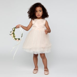 Pale Peach Flower Girl DressesPeach Flower Girl Tutu Dress Peach Tutu Dress Toddler Tutu Dress Birthday Tutu Dress Princess Tutu Dress