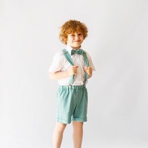 Mint Boys Linen Suit - Premium Elegance for Your Little Gentleman - Ring Bearer Outfit, Boys Wedding Suit, Christening & Wedding Attire