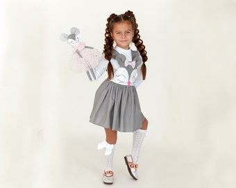 Toddler Halloween Costume, Gray Mouse Costume, Party Costume, Toddler Costume, Masquerade Dress