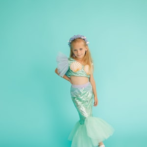 +FISH&KIDS+ ALLOVER EMBROIDERY MERMAID DRESS