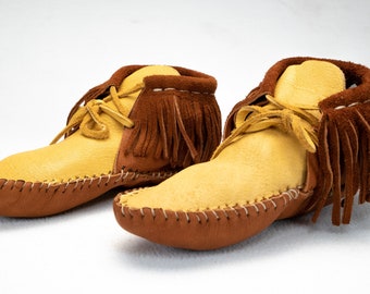Handmade Moose & Elk Hide Moccasins