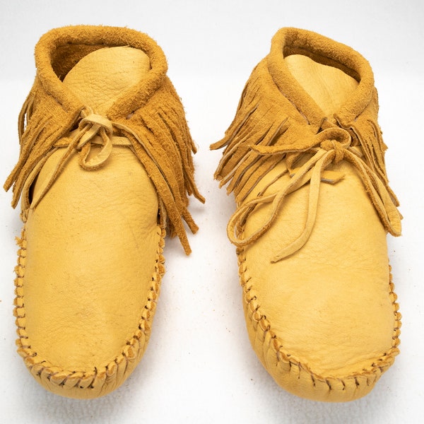 Handmade moose or Elk Hide Moccasins