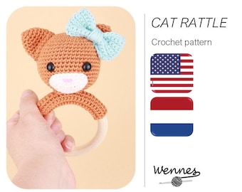 Cat rattle crochet pattern English (US) and Dutch